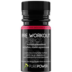 PurePower Pre-Workout Shot (Rødebær)