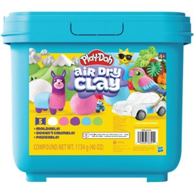 Play-Doh Air Dry Clay kasse med selvtørrende ler - 5 farver Play-Doh Air Dry Clay kasse med selvtørrende ler - 5 farver