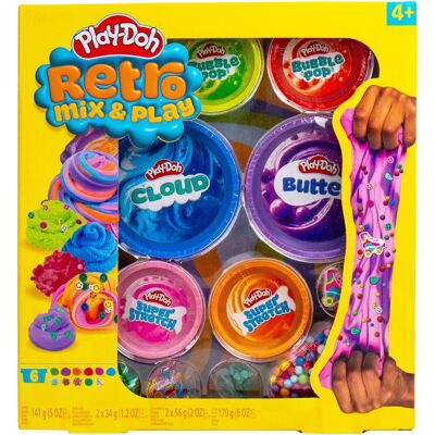 Play-Doh Retro Mix & Play sansemasse - 6-pak Play-Doh Retro Mix & Play sansemasse - 6-pak