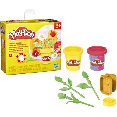 Play-Doh Lil Flowers blomstersæt - 2 bøtter - 113 g Play-Doh Lil Flowers blomstersæt - 2 bøtter - 113 g