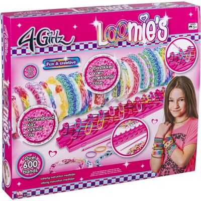 4-Girlz Loom bands armbåndssæt med væv, elastikker og hæklenål - 600+ bands 4-Girlz Loom bands armbåndssæt med væv, elastikker og hæklenål - 600+ bands
