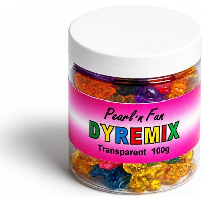 Pearl dyremix perler - 25 mm - Transparent - 100 g Pearl dyremix perler - 25 mm - Transparent - 100 g