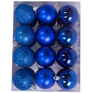 Home-tex Julekugler - Blå - Pakke med 24 stk. Måler 6 cm i diameter