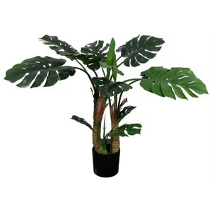 Home-tex Kunstig Fingerphilodendron Monstera Plante - Højde 100 cm - Store grønne blade