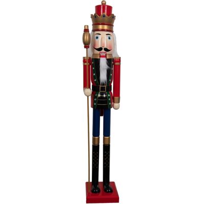 HOME-TEX Stor nøddeknækker - 120 cm - Nøddeknækker figur i træ - Julepynt til boligen HOME-TEX Stor nøddeknækker - 120 cm - Nøddeknækker figur i træ - Julepynt til boligen