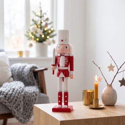 HOME-TEX Nøddeknækker figur 38 cm - Flot nøddeknækker med sværd HOME-TEX Nøddeknækker figur 38 cm - Flot nøddeknækker med sværd