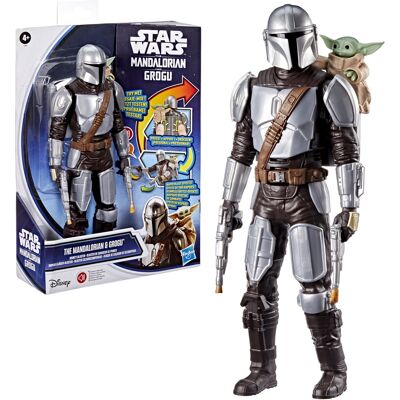 Star Wars Titan Feature actionfigur - Mandalorian og Grogu - 30 cm Star Wars Titan Feature actionfigur - Mandalorian og Grogu - 30 cm