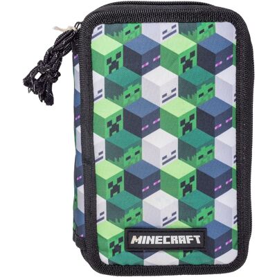 HOME-TEX Minecraft penalhus - 2 rum med indhold - 20,5x13,5 cm HOME-TEX Minecraft penalhus - 2 rum med indhold - 20,5x13,5 cm