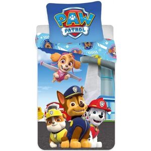 Licens Paw Patrol sengetøj - 140x200 cm - Hvalpe venner - 2 i 1 design - Dynebetræk i 100% bomuld