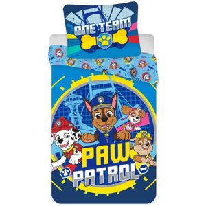 Licens Paw Patrol sengetøj - Junior 100x140 cm - One team - 2 i 1 design - 100% bomulds sengesæt