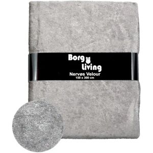 Borg Living Velour dug - 15 meter - Grå - Nervøs velour - Pakke med 15 meter