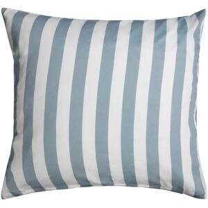 Borg Living Pudebetræk 60x63 cm - Nordic Stripe Støvet blå - Blå og Hvid - 100% Bomuldssatin