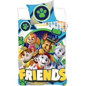 Licens Paw Patrol Junior sengetøj 100x140 cm - Sengesæt med Paw Patrol FRIENDS - 2 i 1 - 100% bomuld