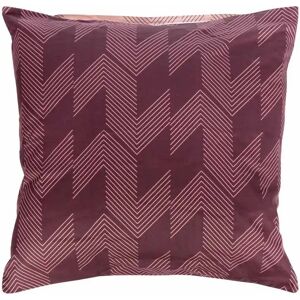 Borg Living Pudebetræk 60x63 cm - Sharp Lines Bordeaux - lyserød - 100% Bomuldssatin