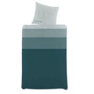 Borg Living Bomuldssatin sengetøj - 140x200 cm - Pantone grøn - Blødt sengesæt fra Pantone