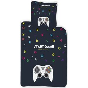 Licens Sengetøj 150x210 cm - Playstation - Start game - 100% bomulds sengesæt