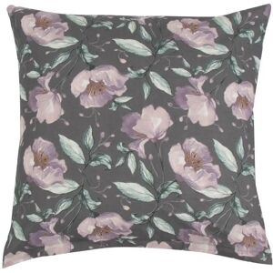 Borg Living Pudebetræk 60x63 cm - Flower Lilac - Grå - 100% Bomuld