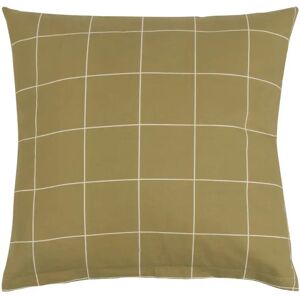 Borg Living Pudebetræk 60x63 cm - Check Olive - Grøn - 100% Bormuld