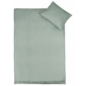 Borg Living Babysengetøj i 100% bomuldssatin - 70x100 cm - Støvet grønt ensfarvet sengesæt -  sengelinned