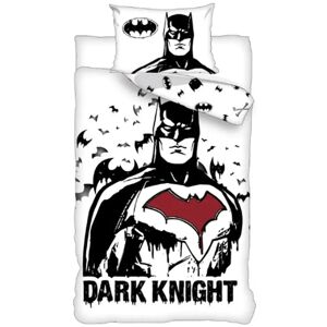 Licens Batman sengetøj - 140x200 cm - Dark knight sengesæt - 2 i 1 design - Sengelinned i 100% bomuld