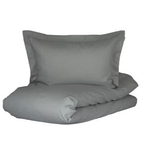 Turiform King size stribet sengetøj 230x220 cm - Gråt sengetøj - jacquardvævet sengesæt - 100% Egyptisk Bomuldssatin -