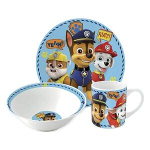 Licens Paw Patrol Børneservice - Spisesæt i 3 dele til børn - Marshall, Chase og Rubble