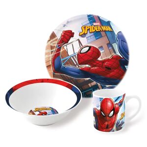 Licens Spiderman børneservice i keramik - Spisesæt i 3 dele til børn - Spiderman