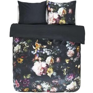 Essenza Blomstret sengetøj 200x200 cm - Fleur Nightblue - Blåt sengetøj - 2 i 1 design - 100% bomuldssatin -