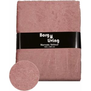 Borg Living Velour dug - 9 meter - Rosa - Nervøs velour - Pakke med 9 meter