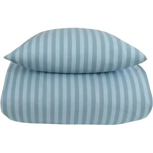 Borg Living King size sengetøj 240x220 cm - Stripes blue - Stribet dobbelt dynebetræk - 100% Bomuld -