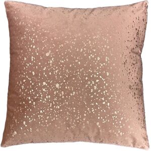 Pyntepude - 45x45 cm - Rosa farvet med guld print - Sofapude med blødt velour look - Borg living