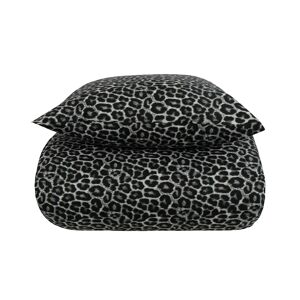 Borg Living Sengetøj dobbeltdyne 200x220 cm - Leopard plettet sengesæt - 100% Bomuld -  dobbelt dynebetræk