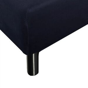 Nordstrand Home Stræklagen 160x200 cm - Mørkeblåt Jersey lagen - 100% Bomuld - Faconlagen til madras