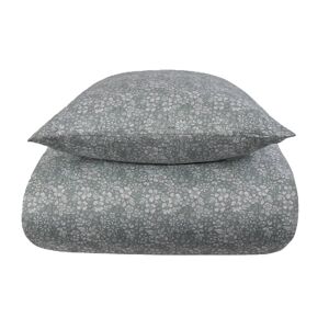 Borg Living Dobbelt sengetøj 200x220 cm - 100% Blødt bomuldssatin - Small Flowers dusty green - By Night - Blomstret sengesæt