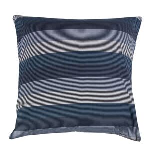 Borg Living Pudebetræk 60x63 cm - 100% Blødt bomuldssatin - Big Stripes Blue - Fra By Night