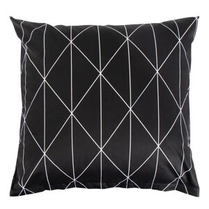 Borg Living Pudebetræk 60x63 cm - 100% Blødt bomuldssatin - Graphic Harlekin black  - Fra By Night