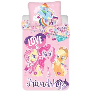 Licens My Little Pony sengetøj - 140x200 cm - Love & Friendship - Vendbar dynebetræk - 100% bomulds sengesæt
