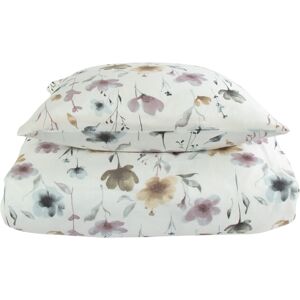 By Night Hvid Blomstret Bomuldssatin Sengelinnedet - Dyne- & Pudevar By Night Hvid Blomstret Bomuldssatin Sengelinnedet - Dyne- & Pudevar