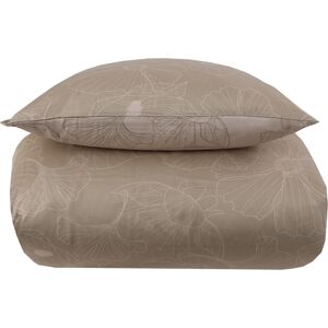 Borg Living Sengetøj dobbeltdyne - 200x220 cm - Vendbart design i 100% Bomuldssatin - Big Flower sand - Sengesæt fra By Night Borg Living Sengetøj dobbeltdyne - 200x220 cm - Vendbart design i 100% Bomuldssatin - Big Flower sand - Sengesæt fra By Night