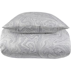By Night Marmor Lys Grå Bomuldssatin Sengesæt - 140x200cm By Night Marmor Lys Grå Bomuldssatin Sengesæt - 140x200cm