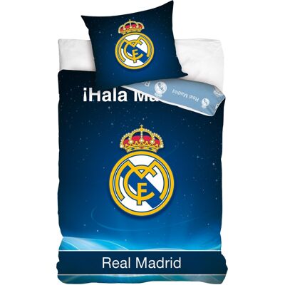 Licens Real Madrid sengetøj - 100% bomuld - Børnesengetøj 140x200 cm - Fodbold sengetøj - Hala Madrid Licens Real Madrid sengetøj - 100% bomuld - Børnesengetøj 140x200 cm - Fodbold sengetøj - Hala Madrid