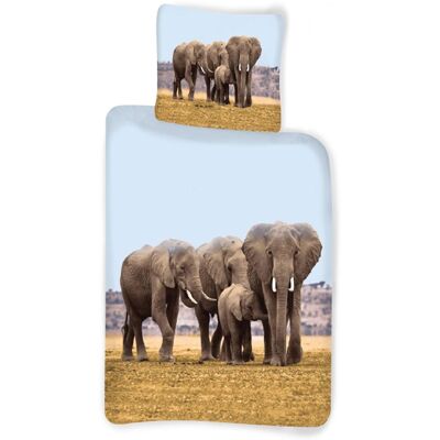 Licens Børnesengetøj - Elefant - 100% Bomuld Licens Børnesengetøj - Elefant - 100% Bomuld