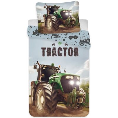 Licens Børne Traktor Sengetøj - 100x140cm - 2-i-1 Design - Bomuld Licens Børne Traktor Sengetøj - 100x140cm - 2-i-1 Design - Bomuld