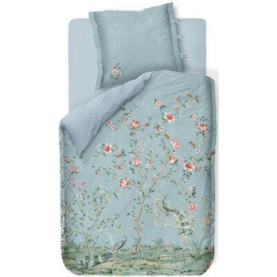 Pip studio sengetøj - 140x200 cm - Okinawa blue - Blomstret sengetøj - Dobbeltsidet sengesæt - 100% bomuld Pip studio sengetøj - 140x200 cm - Okinawa blue - Blomstret sengetøj - Dobbeltsidet sengesæt - 100% bomuld