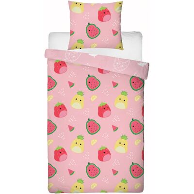 Licens Squishmallows sengetøj - 100% bomuld - Børnesengetøj 140x200 cm - Lyserød Malcolm og Maui Licens Squishmallows sengetøj - 100% bomuld - Børnesengetøj 140x200 cm - Lyserød Malcolm og Maui