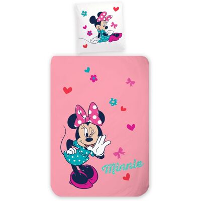 Minnie Mouse Sengesæt 100x140 cm - Vendt bomuldssæt Minnie Mouse Sengesæt 100x140 cm - Vendt bomuldssæt