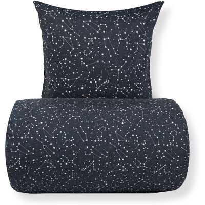 Borg Living Zodiac Black Sengetøj - Stjernetegn - Bomuld - 150x210cm Borg Living Zodiac Black Sengetøj - Stjernetegn - Bomuld - 150x210cm