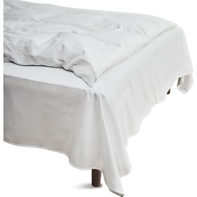 JUNA fladt lagen 240x260 cm - 100% økologisk bomuld - Hvid Percale lagen JUNA fladt lagen 240x260 cm - 100% økologisk bomuld - Hvid Percale lagen
