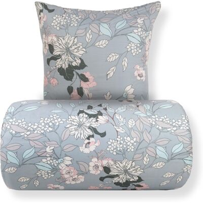 In Style Sengetøj 140x200 cm - Microfiber - Støvet grønt blomstret print In Style Sengetøj 140x200 cm - Microfiber - Støvet grønt blomstret print