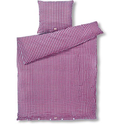 JUNA sengetøj 140x200 cm - 100% økologisk bomuld - Bæk&Bølge fuchia JUNA sengetøj 140x200 cm - 100% økologisk bomuld - Bæk&Bølge fuchia